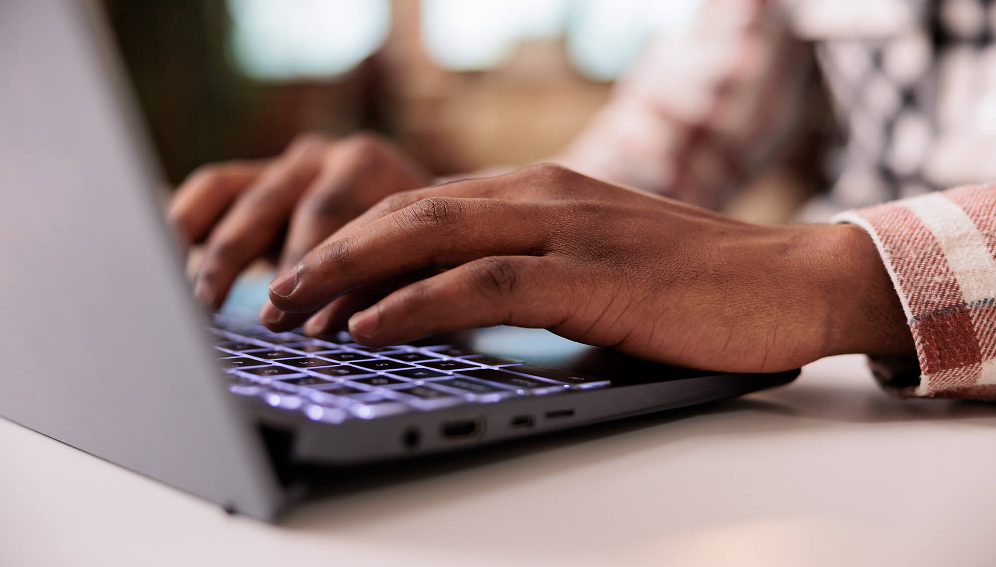 Person using laptop